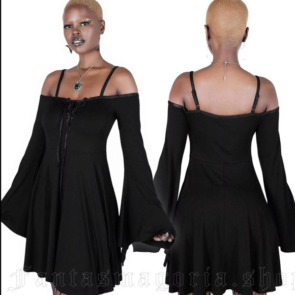 NWT! Killstar 4th Dimension Black Long Sleeve Dress - Picture 1 of 4